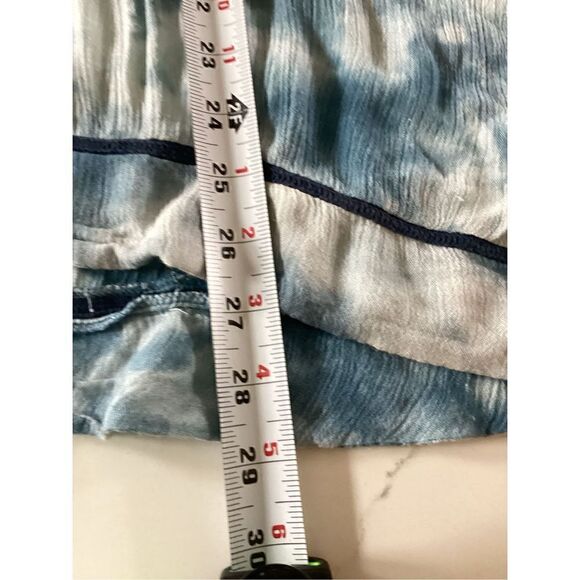 Free People Womens Embroidered Tie Dye Tunic Sz M Blue White - Picture 7 of 8